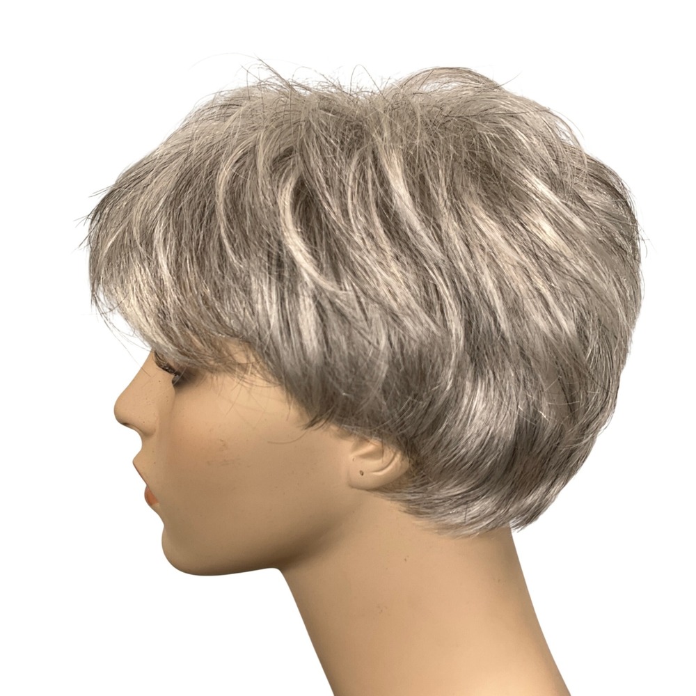 Envy Shari Wig Women Medium Gray Short Pixie Layered Synthetic